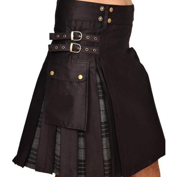 ASU KILTS-Modern Hybrid Utility Cotton & Tartan Kilts for Men Size 40 A1 - Picture 5 of 7